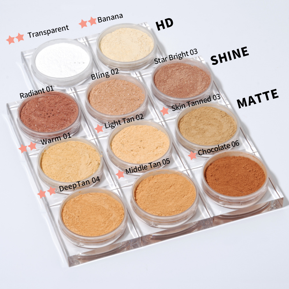 Waterproof Makeup Shimmer Private Label Cosmetics Pigment Highlighter Loose Setting Powder 