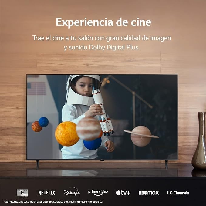 LG 43UR78006LK 43", 4K UHD, Smart TV, HDR10, webOS23, Serie 78, Procesador Alta Potencia, Dolby Digital Plus, Alexa/Google Assistant [Clase de eficiencia energética G]